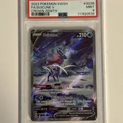 Suicune V 2023 Pokemon Sword & Shield Crown Zenith #GG38 PSA 9 - Image 1