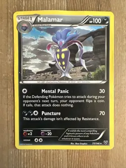 Pokemon TCG Malamar XY 77/146 Regular Rare DMG - Image 1