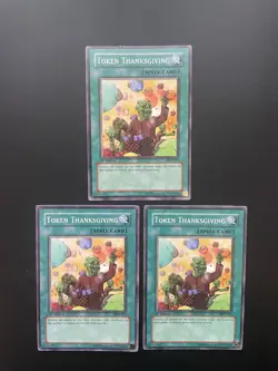 Yugioh Token Thanksgiving DCR-041 Common 1st Edition LP/MP X3 - Image 1