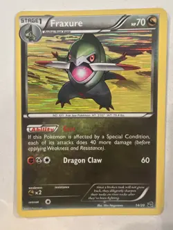 Fraxure 14/20 Dragon Vault Holo Rare Pokemon Card - Image 1