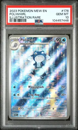 Pokemon Poliwhirl 176/165 2023 S&V 151 Illustration Rare Card - PSA 10 GEM MINT - Image 1