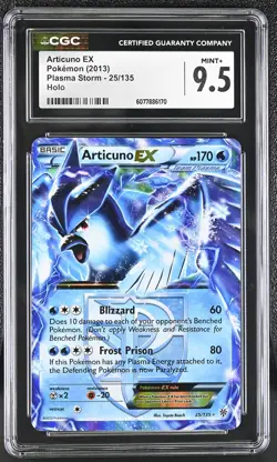 CGC 9.5 MINT+ Articuno EX 2013 Plasma Storm 25/135 Holo Pokemon Card - Image 1