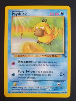 Psyduck 53/62 - Fossil Set - Pokemon Card - Excellent Condition - Image 1