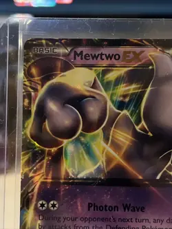 Mewtwo EX XY183 Black Star Promo Holo Pokemon Card MP/LP - Image 2
