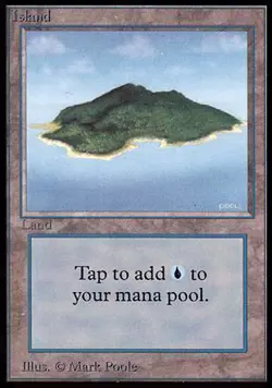 MTG magic cards 1x Island version B Alpha Moderate Play, English - Image 1