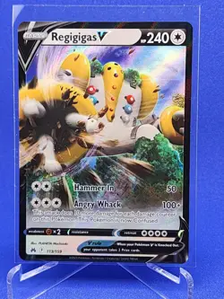 Regigigas V - 113/159 - Pokemon Crown Zenith Sword & Shield Ultra Rare Card NM - Image 1