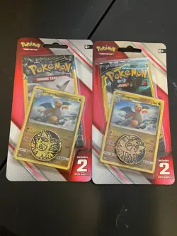 (2) 2019 SEALED POKEMON LOST THUNDER BLISTER 2 Card Mini Booster Pack Coin - Image 1