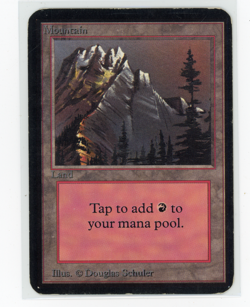 Magic The Gathering MTG Alpha Edition Mountain (A) HP (EG) - Image 1