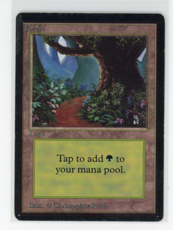 Magic The Gathering MTG Alpha Edition Forest (A) MP (EG) - Image 1