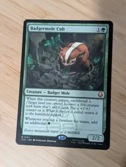 MTG Badgermole Cub Mythic Regular Magic the Avatar The Last Airbender Green - Image 1