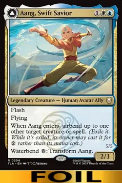 1x - Aang, Swift Savior - FOIL #204 - Avatar: The Last Airbender - NM MTG - Image 1