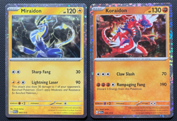 Pokemon TCG Koraidon & Miraidon 003 & 008 of 015 McDonald's Promo Confetti Holo - Image 1