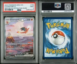 2023 Pokemon MEW EN 199/165 CHARIZARD EX Special Illustration Rare PSA 9 Mint - Image 3