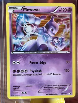 Pokemon TCG Mewtwo Legendary Treasures 53/113 Holo Holo Rare LP 2 - Image 1