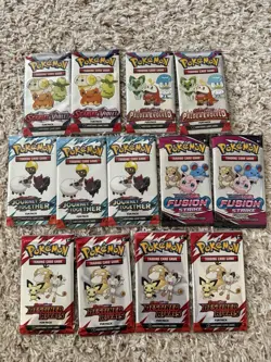 Pokemon TCG Fun Pack Lot Of 13- JT & Destined Rivals & Fusion Strike NEW Sealed - Image 1