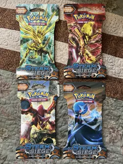 Pokemon TCG XY Steam Siege Sleeved Booster Art Set Factory Sealed 4 Packs - Image 1