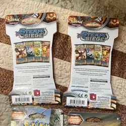 Pokemon TCG XY Steam Siege Sleeved Booster Art Set Factory Sealed 4 Packs - Image 3