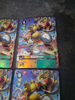Digimon Card Game Lot Of 4 Cards - BT8-39 SR Rapidmon Alternate Art Secret Rare - Image 3