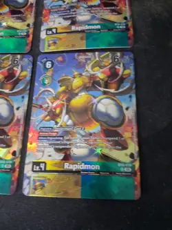 Digimon Card Game Lot Of 4 Cards - BT8-39 SR Rapidmon Alternate Art Secret Rare - Image 4