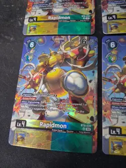 Digimon Card Game Lot Of 4 Cards - BT8-39 SR Rapidmon Alternate Art Secret Rare - Image 5