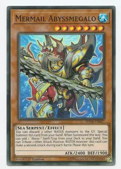 Mermail Abyssmegalo SHVA-EN037 Super Rare Yu-Gi-Oh Card 1st Edition New - Image 1