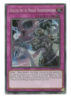 Ninjitsu Art of Mirage-Transformation SHVA-EN015 Secret Yu-Gi-Oh Card 1st New - Image 1