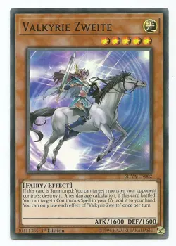 Valkyrie Zweite SHVA-EN002 Super Rare Yu-Gi-Oh Card 1st Edition New - Image 1