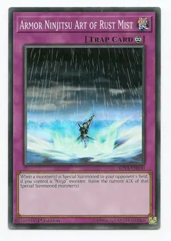 Armor Ninjitsu Art of Rust Mist SHVA-EN030 Super Rare Yu-Gi-Oh Card 1st New - Image 1