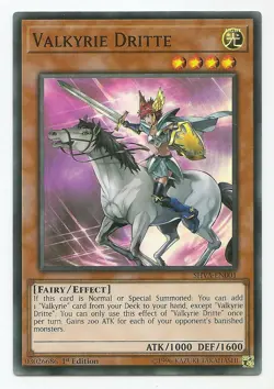 Valkyrie Dritte SHVA-EN001 Super Rare Yu-Gi-Oh Card 1st Edition New - Image 1