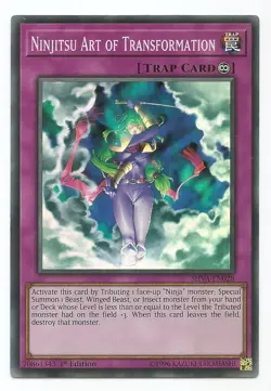 Ninjitsu Art of Transformation SHVA-EN028 Super Rare Yu-Gi-Oh Card 1st Edit New - Image 1