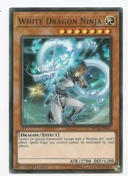 White Dragon Ninja SHVA-EN024 Super Rare Yu-Gi-Oh Card 1st Edition New - Image 1