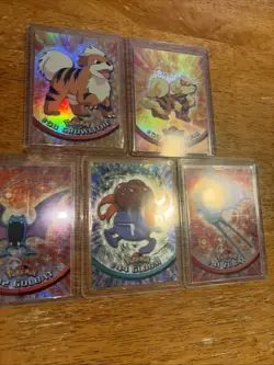 Pokemon Vintage Topps Holo 5 Card Lot LP/NM 1999 Nintendo - Image 1
