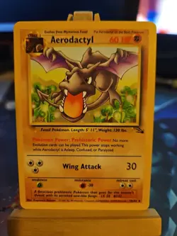 Pokemon TCG Aerodactyl Fossil Card 16/62 Unlimited Rare LP - Image 1