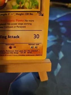 Pokemon TCG Aerodactyl Fossil Card 16/62 Unlimited Rare LP - Image 4