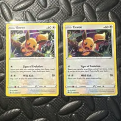 Eevee Black Star Promo Cosmo Holo SWSH118 x2 - Sword & Shield Pokemon Cards - Image 2