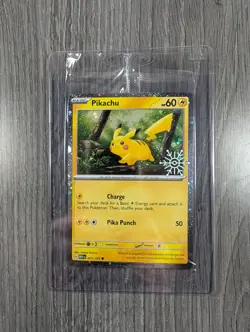 Sealed Pokemon TCG Snowflake Stamped Pikachu Holiday Calendar 025/165 Promo Card - Image 1