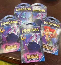 5 pack Disney Lorcana Ursula's Return Trading Cards - Will receive items listed - Image 1