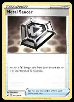 Metal Saucer 170/202 Sword & Shield Pokemon TCG trading card - Image 1