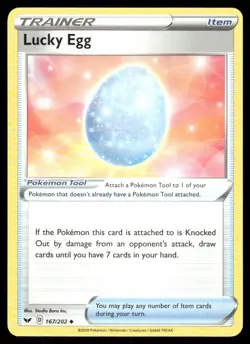 Lucky Egg 167/202 Sword & Shield Pokemon TCG trading card - Image 1