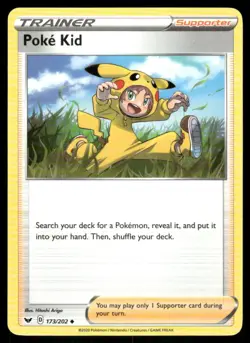 Poke Kid 173/202 Sword & Shield Pokemon TCG trading card - Image 1