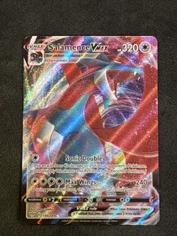 Pokemon TCG Salamence VMAX Darkness Ablaze Holo Ultra Rare Card - Image 1