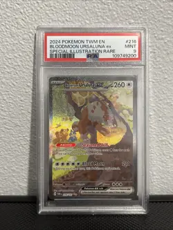 Pokemon TCG PSA 9 Bloodmoon Ursaluna EX Twilight Masquerade Card 216/167 - Image 1