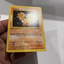 Vulpix 1st Edition Base Set Shadowless Card Pokemon TCG 68/102 Card D - Image 2