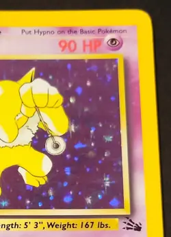 Hypno 8/62 Pokemon TCG Fossil Set 1st Edition Card Holo Rare - Image 5