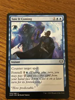 MTG Magic the Gathering Saw It Coming Kaldheim. M1 - Image 1