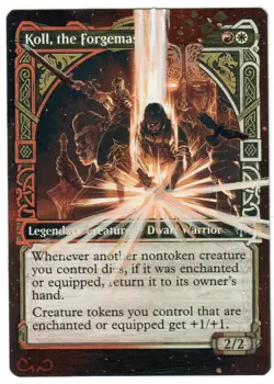 Koll the Forgemaster Altered Full Art MTG Magic Kaldheim Showcase Frame Painted - Image 1
