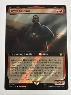 MTG Doctor Who Ryan Sinclair Extended Art Surge Foil 0981 NM Rare - Image 1