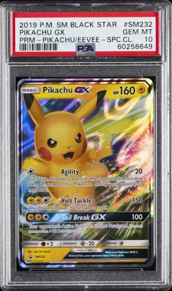 2019 POKEMON SM BLACK STAR PROMO #SM232 PIKACHU GX PSA 10 - Image 1