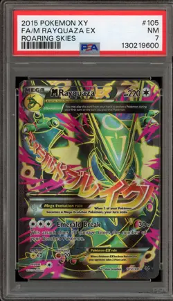 Pokemon M Rayquaza EX XY Roaring Skies Full Art #105 PSA 7 - Image 1