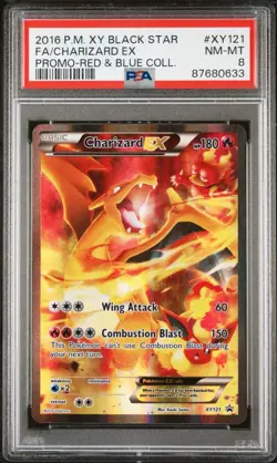 Pokemon TCG Charizard EX XY121 Black Star Promo 2016 PSA 8 - Image 1